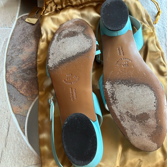 Salvatore Ferragamo Blue Elegant Sandals size 9,5 - Picture 4 of 8